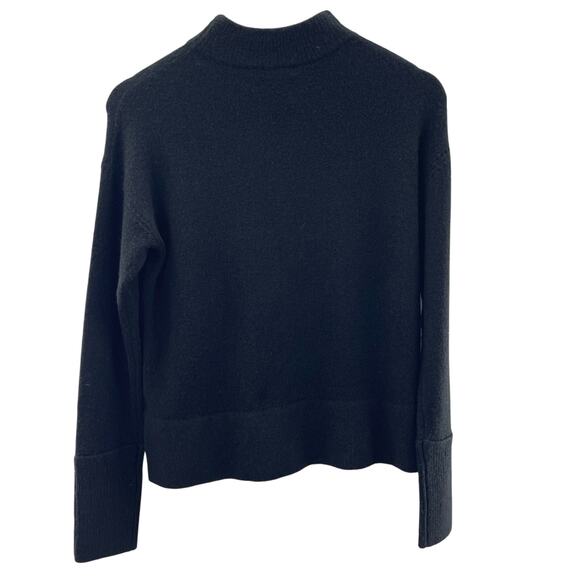 NWT Halogen Nordstrom’s Mock Neck Ultra Soft Sweater Black Purple Ivory Stripe - Picture 6 of 9